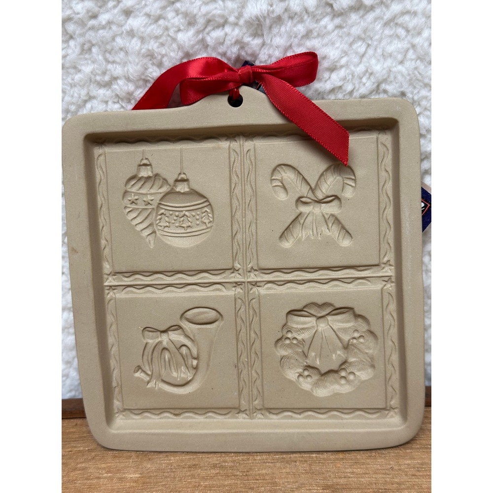 Brown Bag Cookie Art Christmas Cut-Apart Stoneware Mold 1997 Holiday Designs